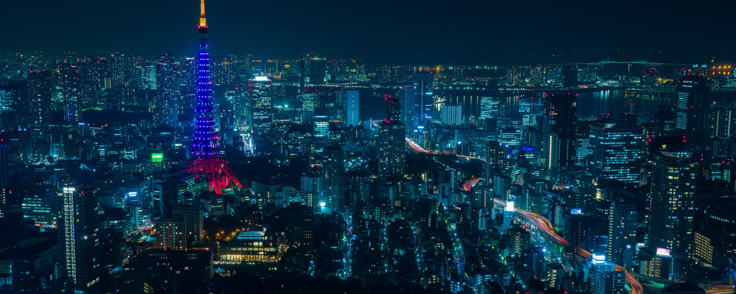 tokyo, night city, skyscrapers 4k Wallpaper 4K