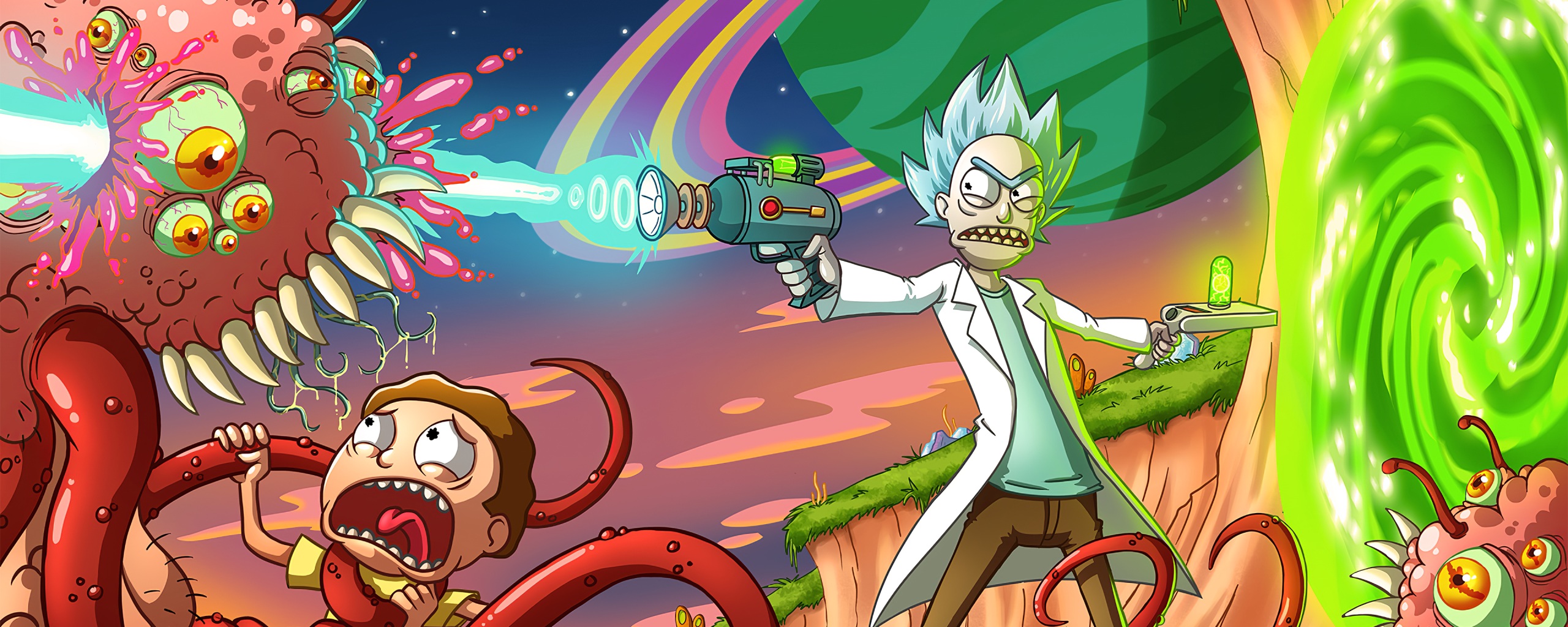 32+ Rick And Morty Dual Wallpaper HD picture - Rick and Morty Wallpaper