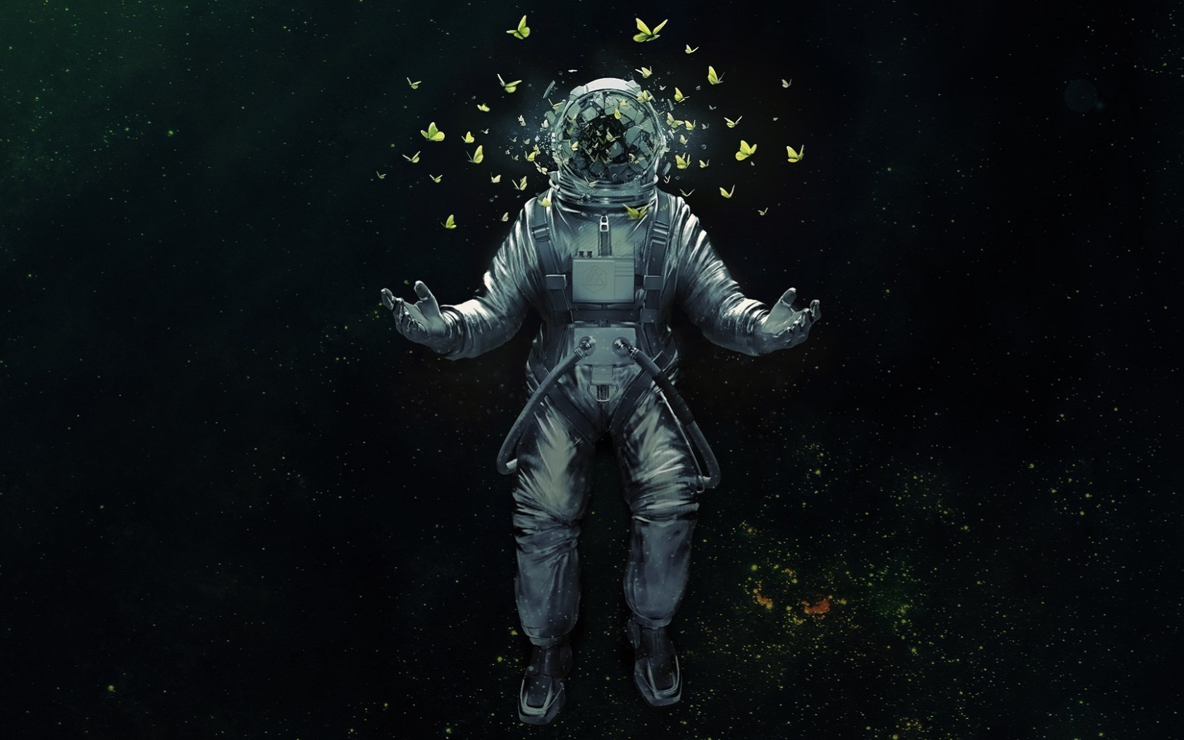 dark astronaut wallpaper