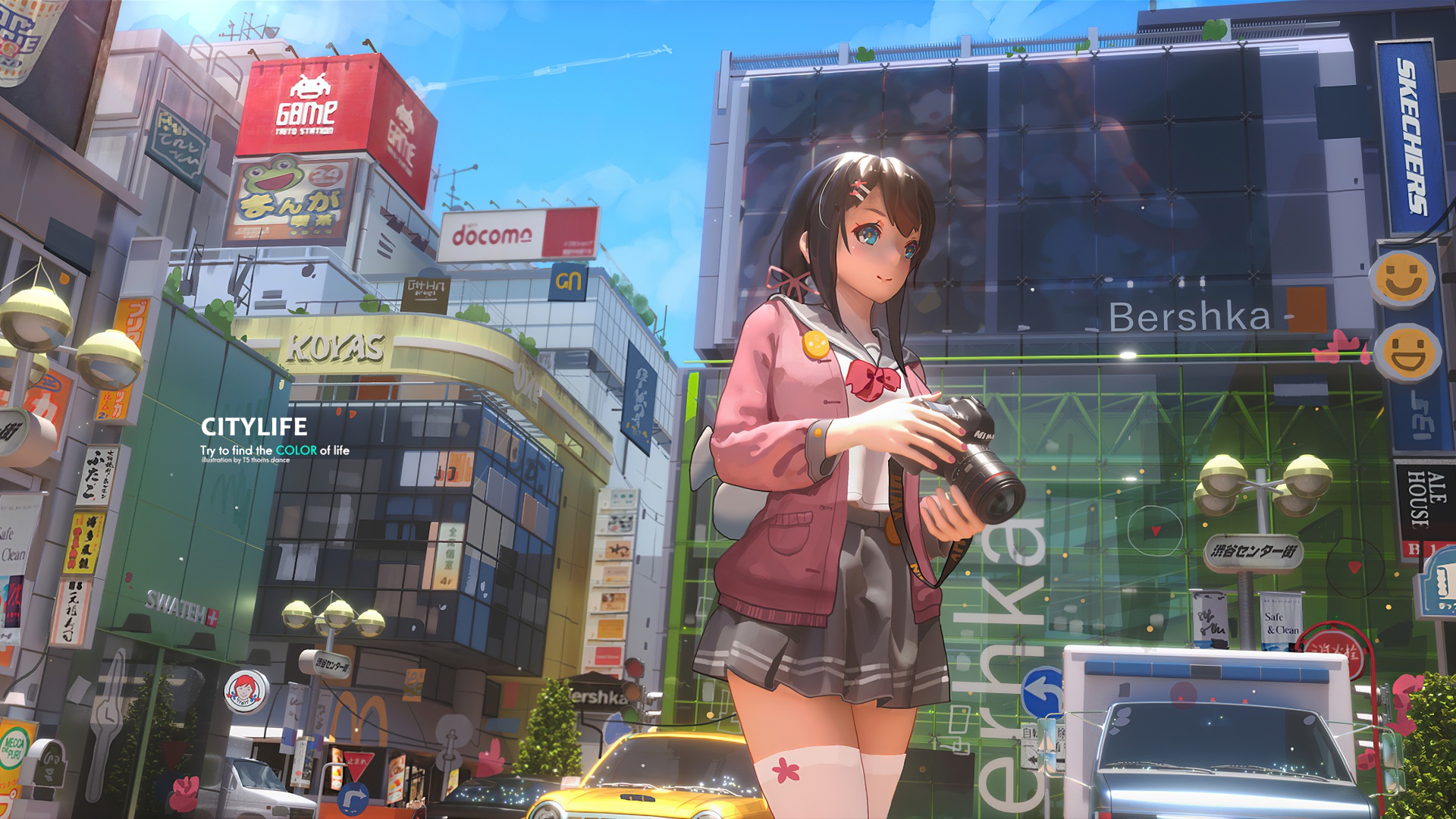 Anime Girl With Camera City Life - 4k Wallpapers - 40.000+ ipad wallpapers  4k - 4k wallpaper Pc