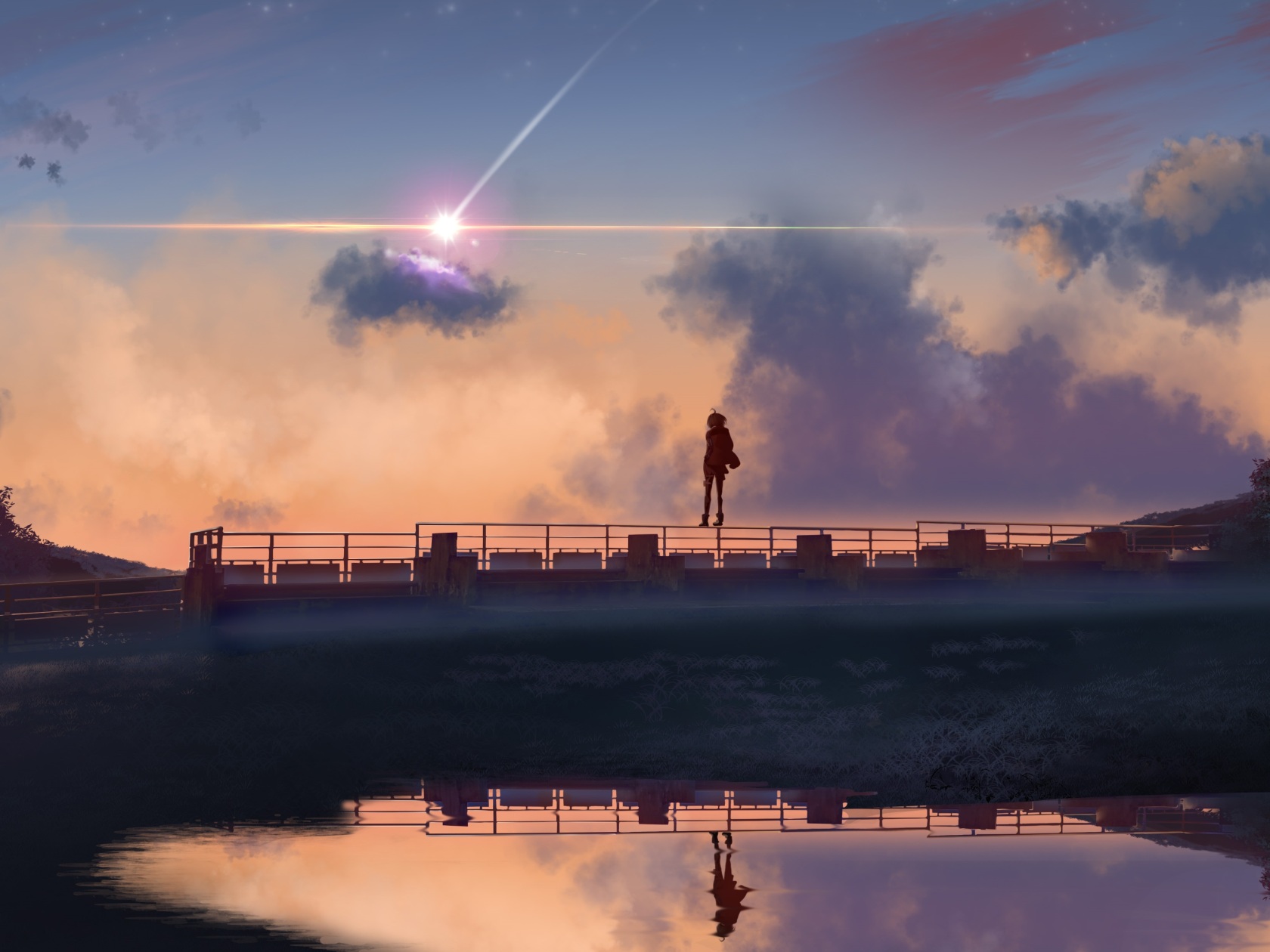 Anime Boy Standing On Bridge - 4k Wallpapers - 40.000+ ipad wallpapers ...