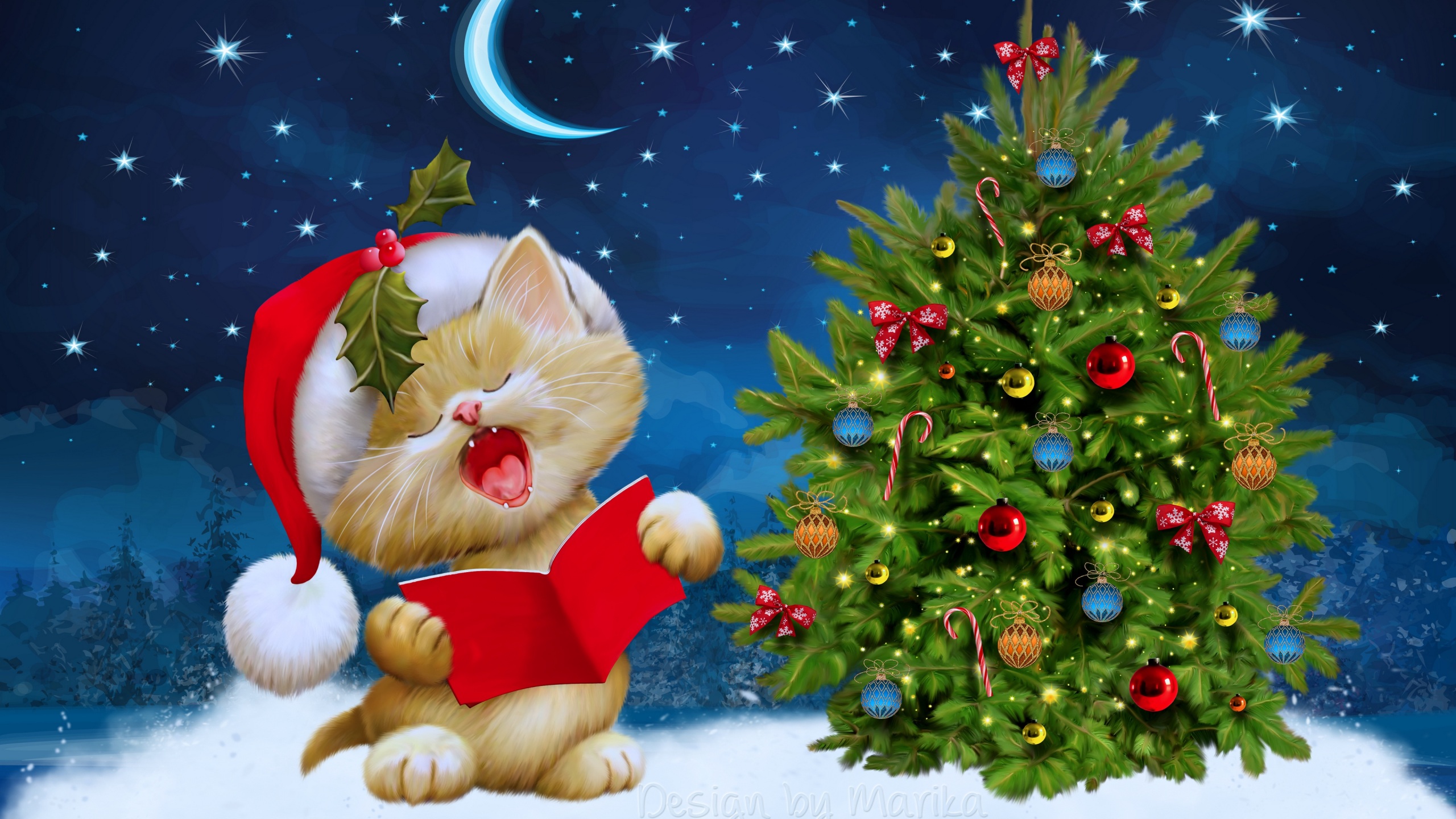 christmas cats wallpaper