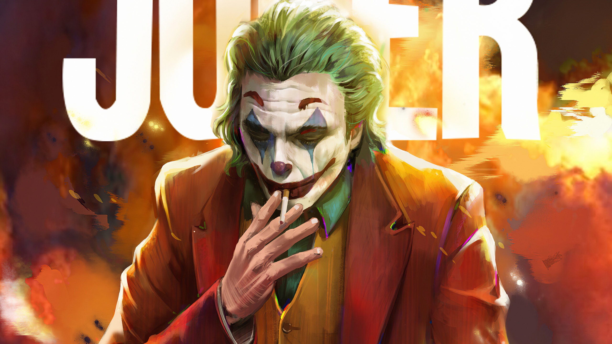 Wallpaper 4k Joker Smoker Fan Art Wallpaper