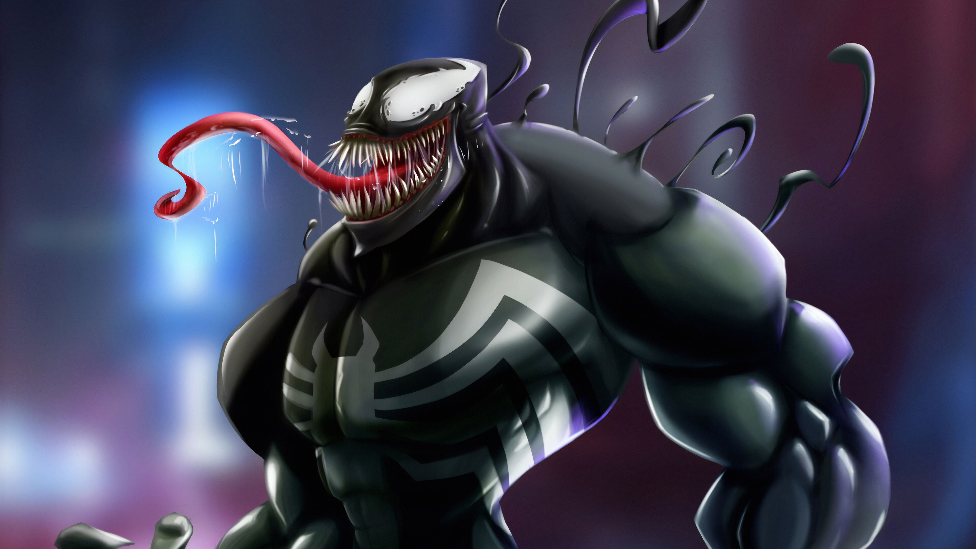 Venom Newart Wallpaper 4K