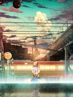 Anime Girl Raining Train Lines - 4k Wallpapers - 40.000+ ipad ...