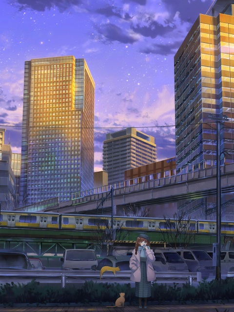 Anime Girl Cityscape Cats - 4k Wallpapers - 40.000+ ipad wallpapers 4k ...