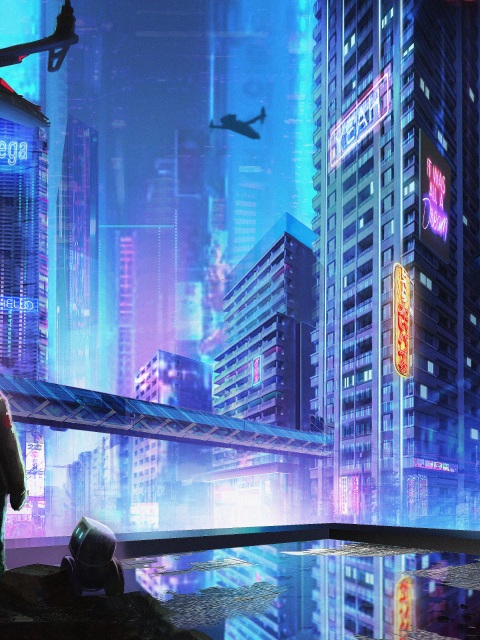 Scavenger Cityscape Cyberpunk HD Wall - Eyecandy for your XFCE-Desktop 