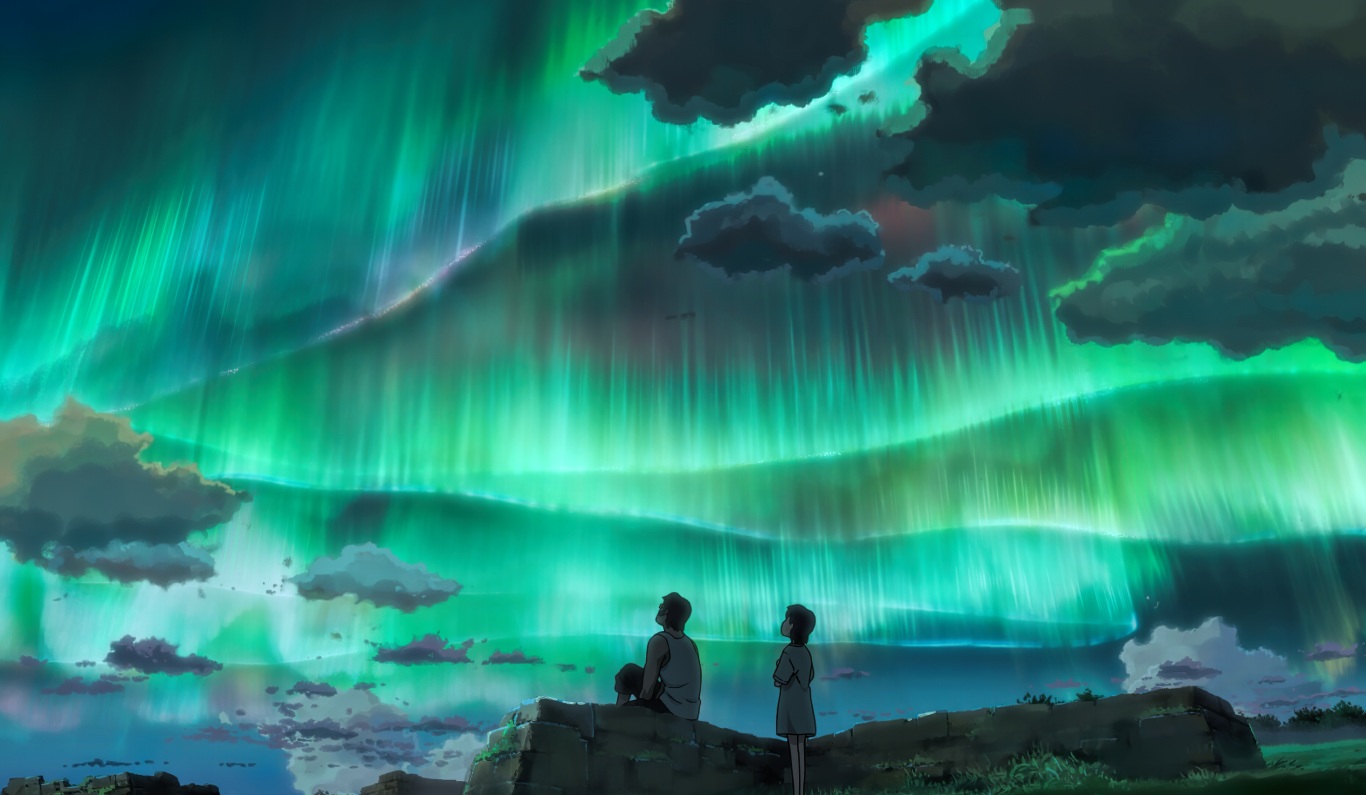 Anime Couple Looking At Aurora Sky - Free 4k Wallpapers - 40.000+ Free ...