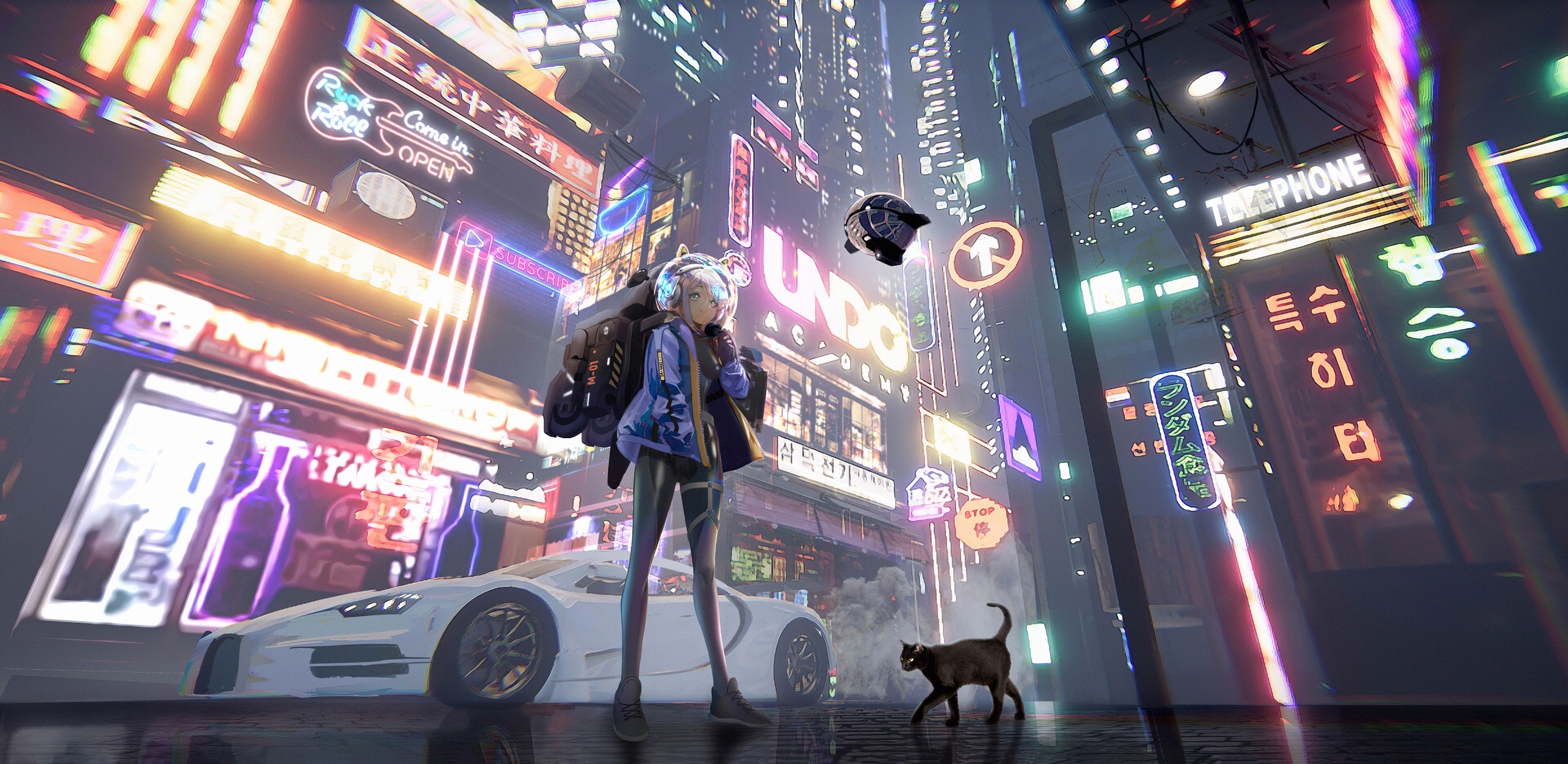 Anime Girl Time In A City - 4k Wallpapers - 40.000+ ipad wallpapers 4k ...