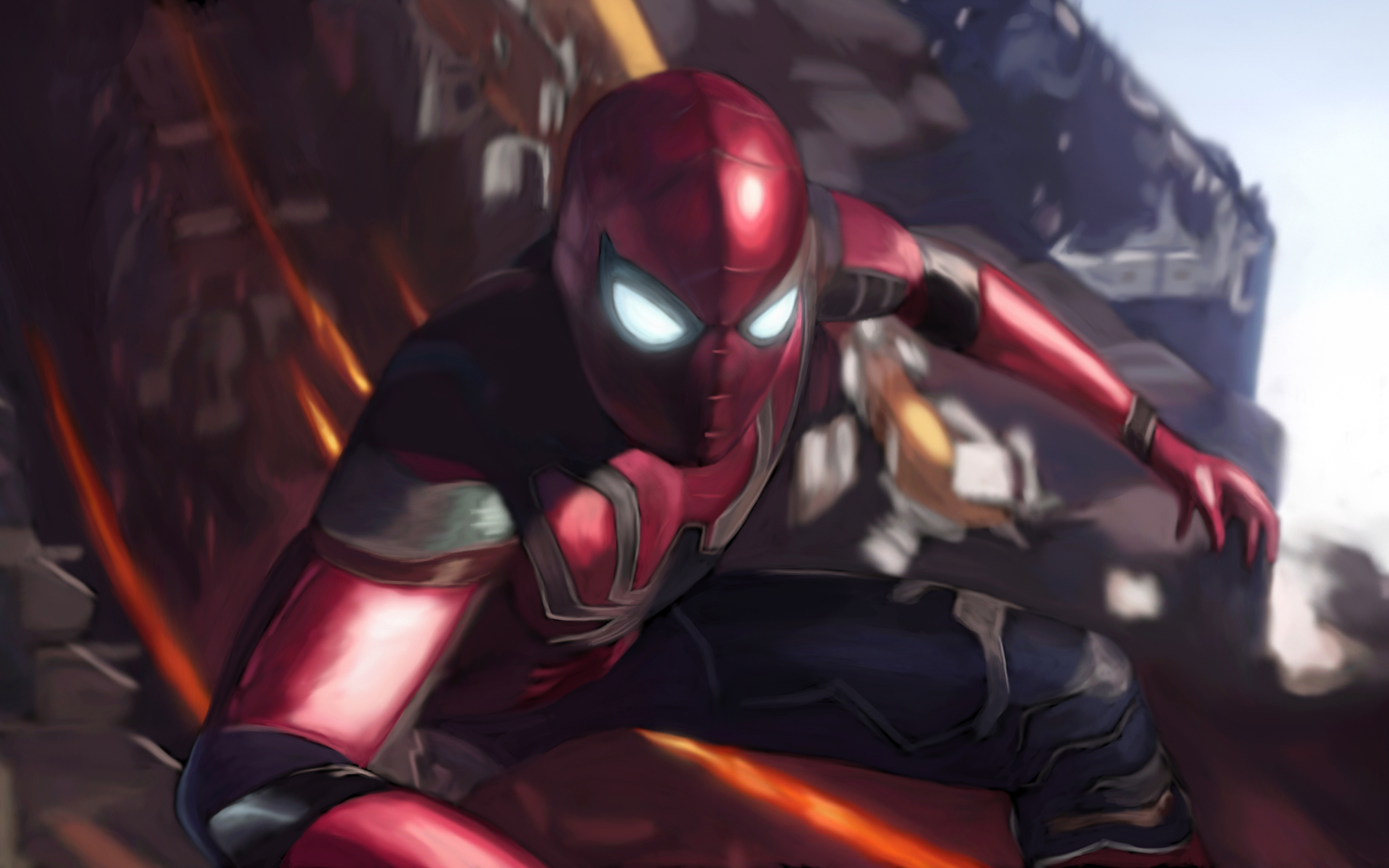 Wallpaper 4k Spider man in Avengers Infinity War Artwork Wallpaper