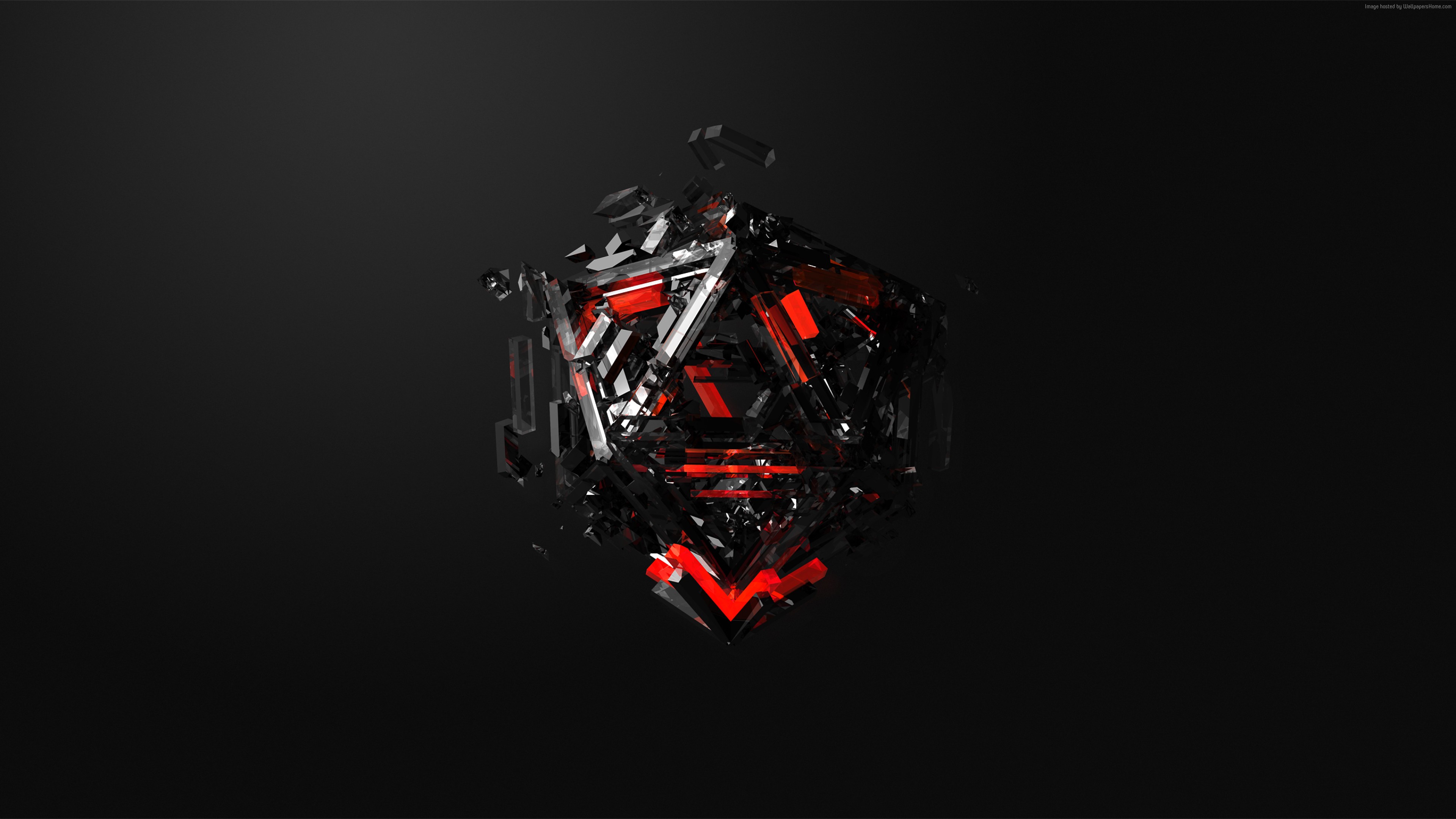 Red Black Shapes Lines Abstraction 4K HD Abstract Wallpapers  HD Wallpapers   ID 92399