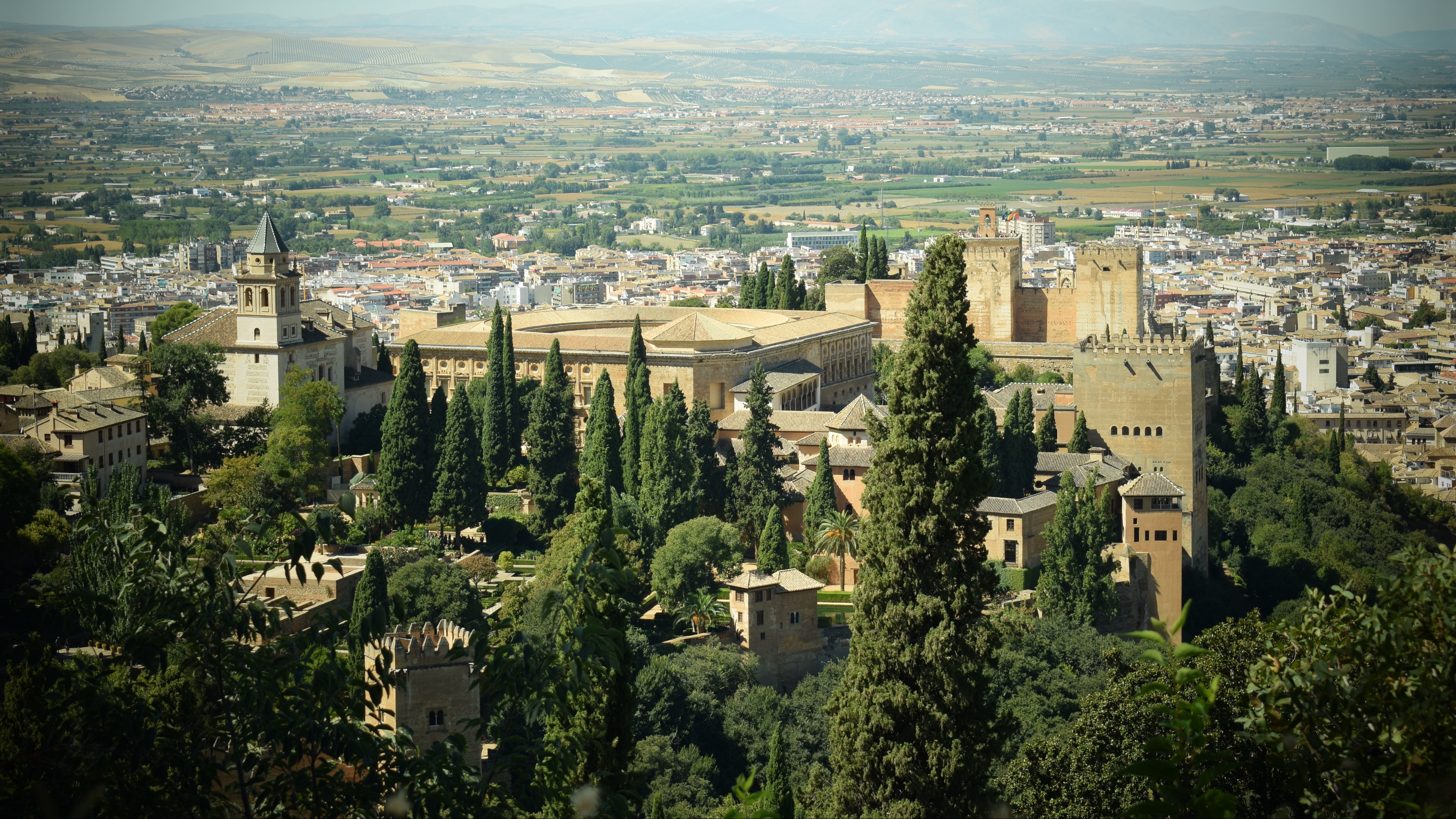 alhambra granada spain city top view 4k 1538066885