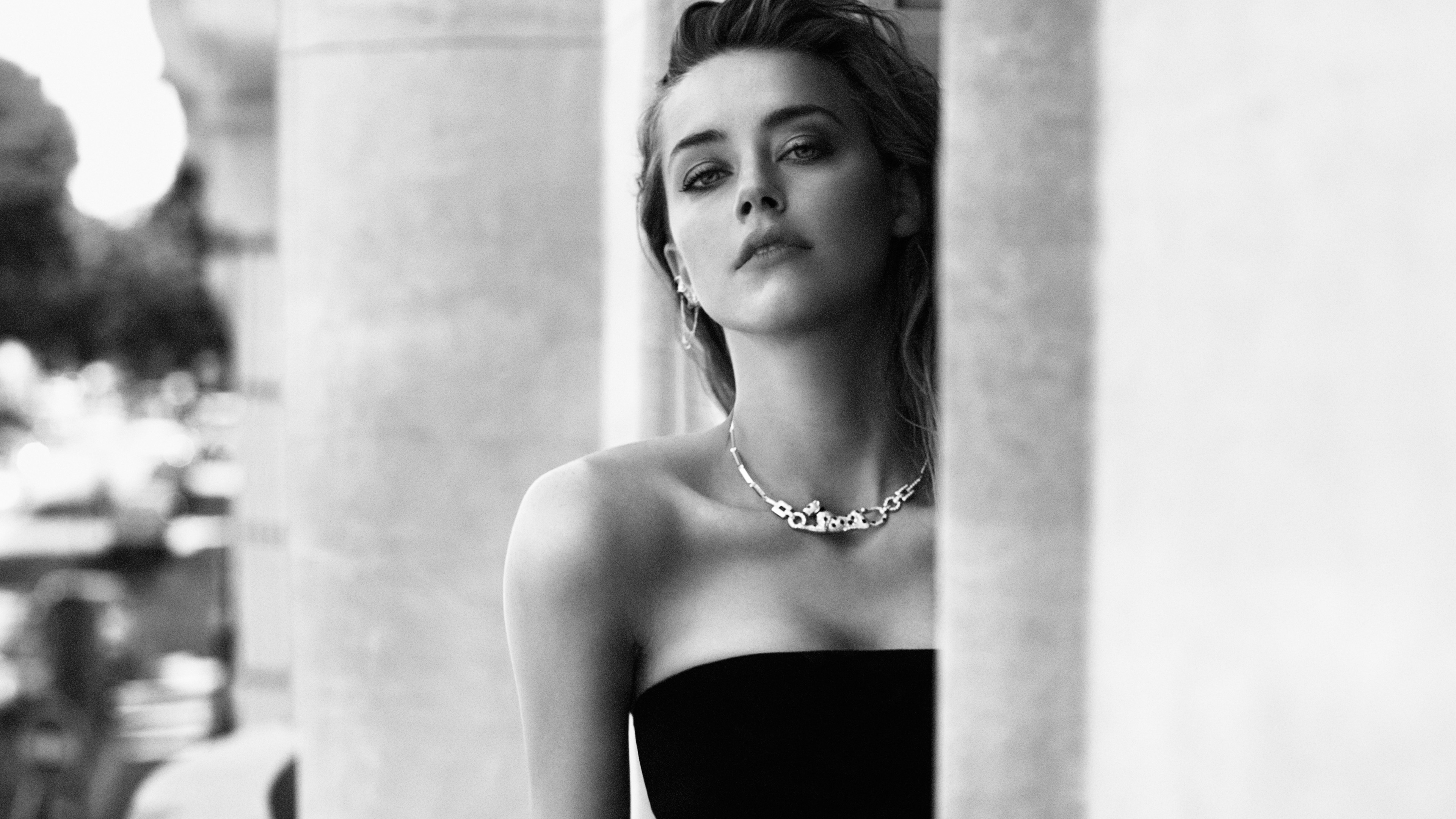 amber heard 4k monochrome 1536859071