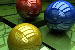 balls three colored surface cubic 4k 1536854838