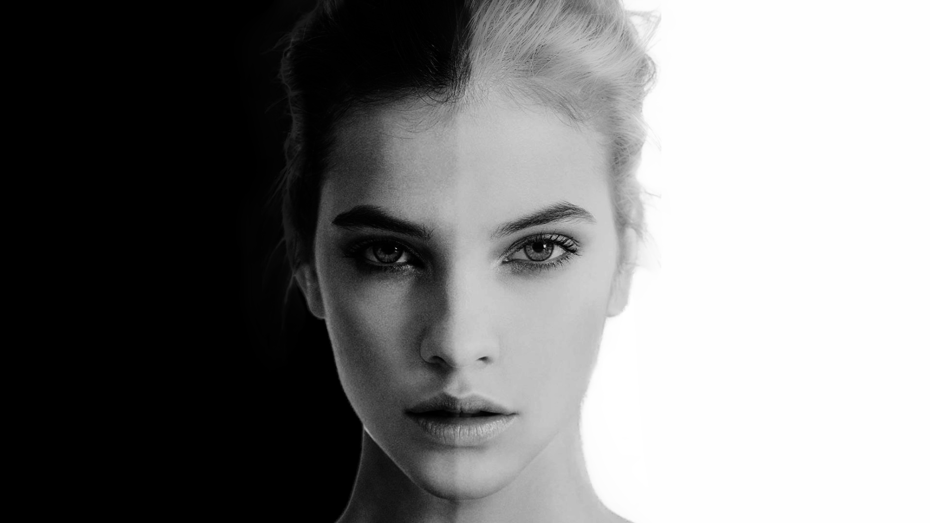 barbara palvin black and white portrait 8k 1536946246