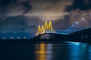 baytown united states bridge night 4k 1538064775