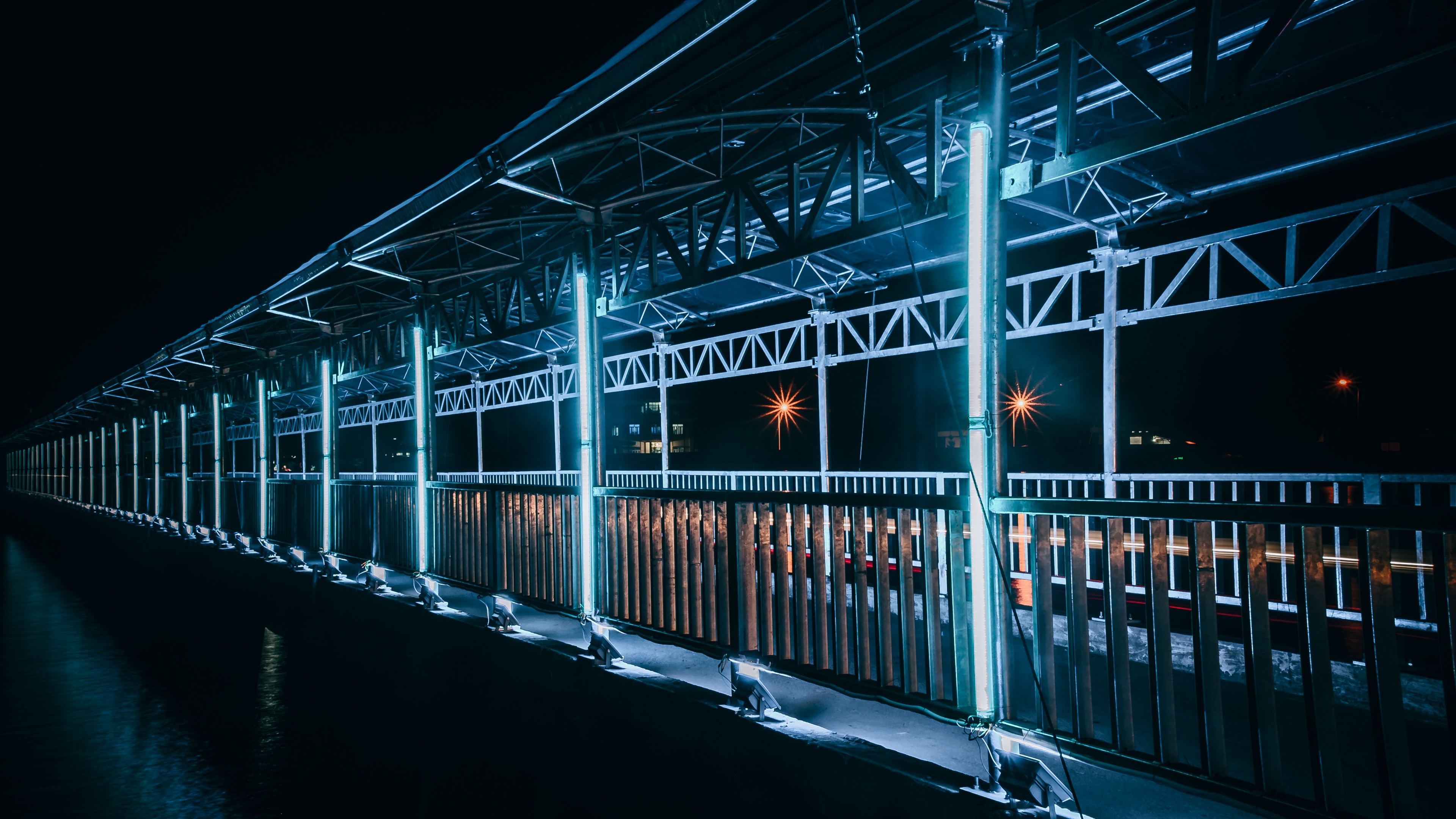 bridge harbor bridge vietnam night 4k 1538067401