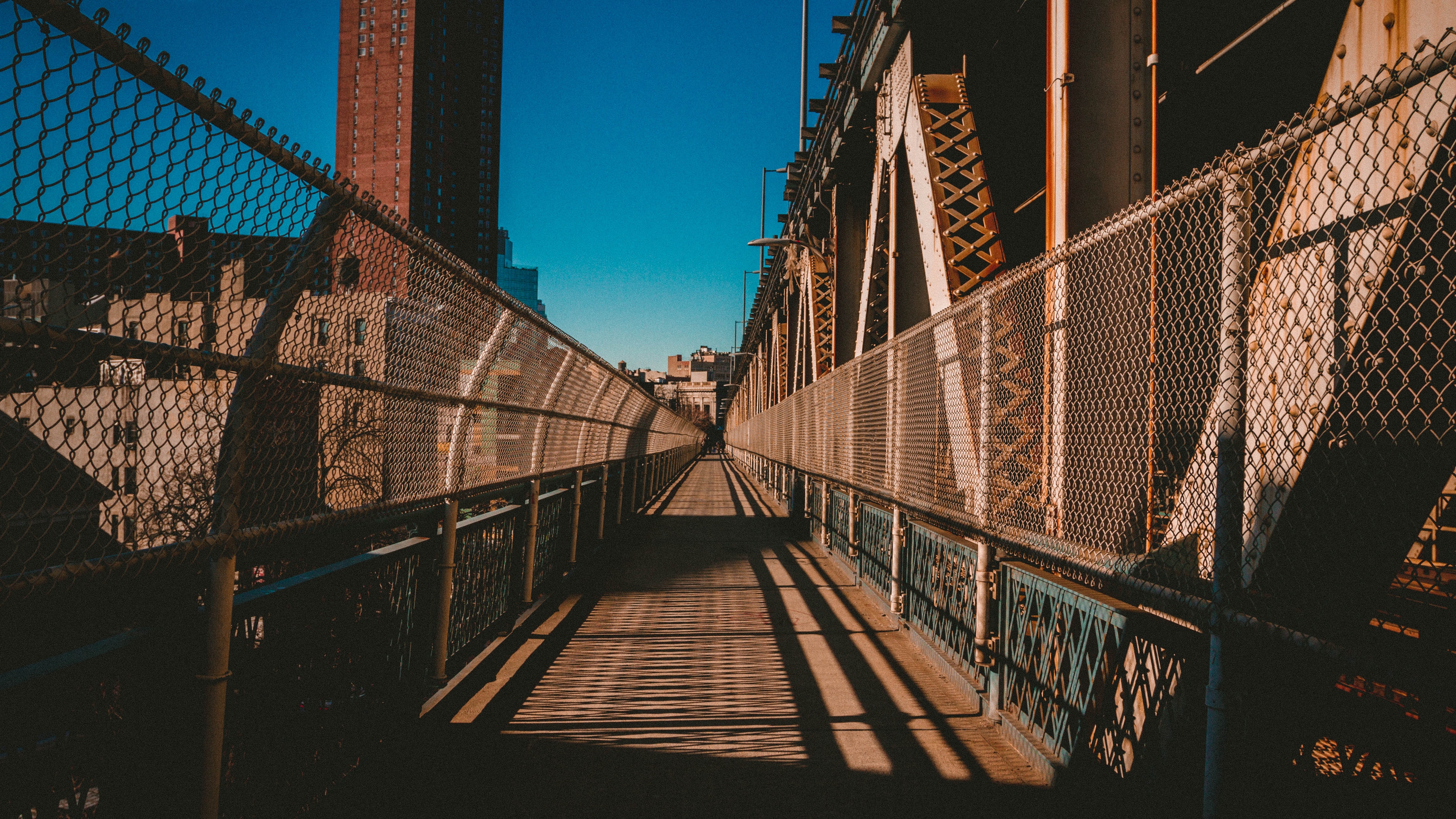 bridge metal rail crossing 4k 1538066948