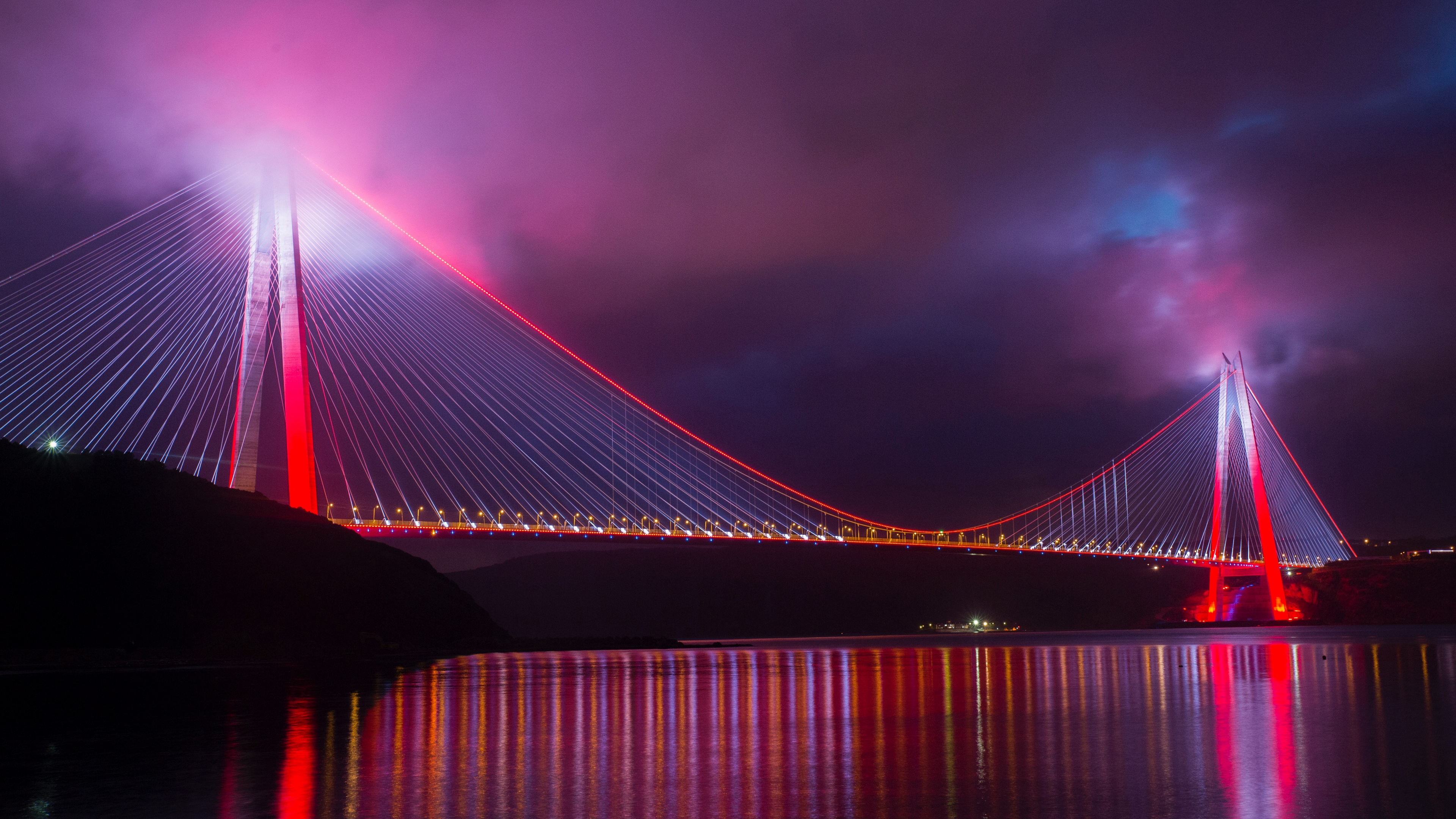 bridge night city lighting design turkey 4k 1538068763