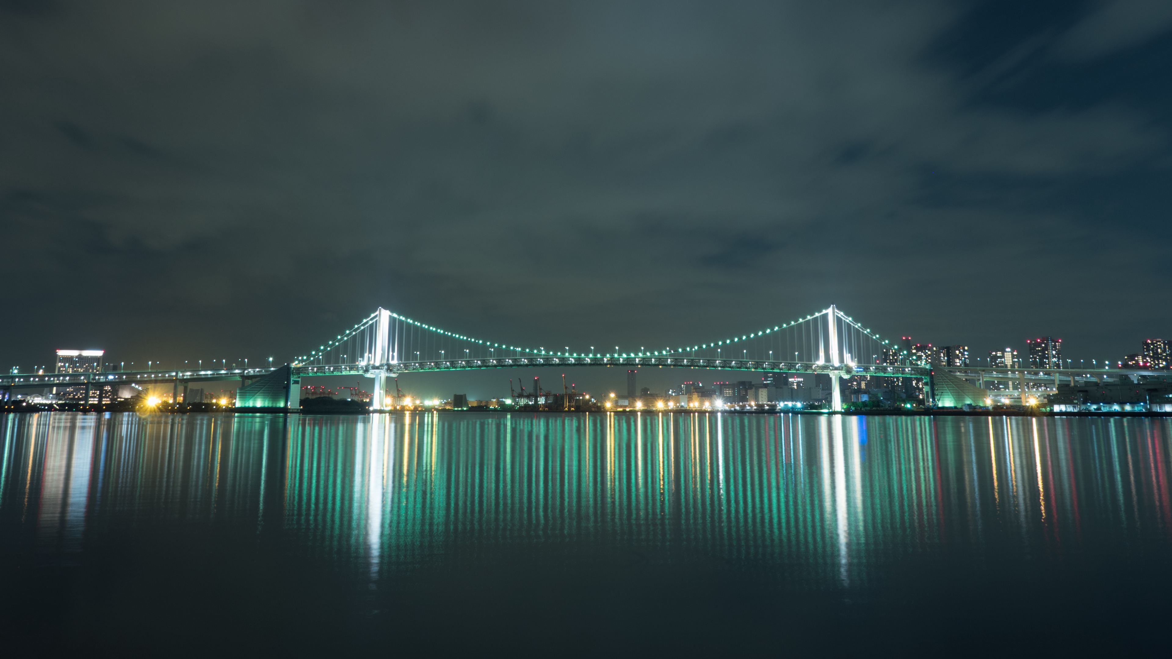 bridge night city lighting tokyo japan 4k 1538068094