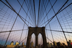 brooklyn bridge new york evening 4k 1538065249