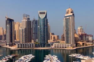 buildings skyscrapers harbors marinas boat 4k 1538064943