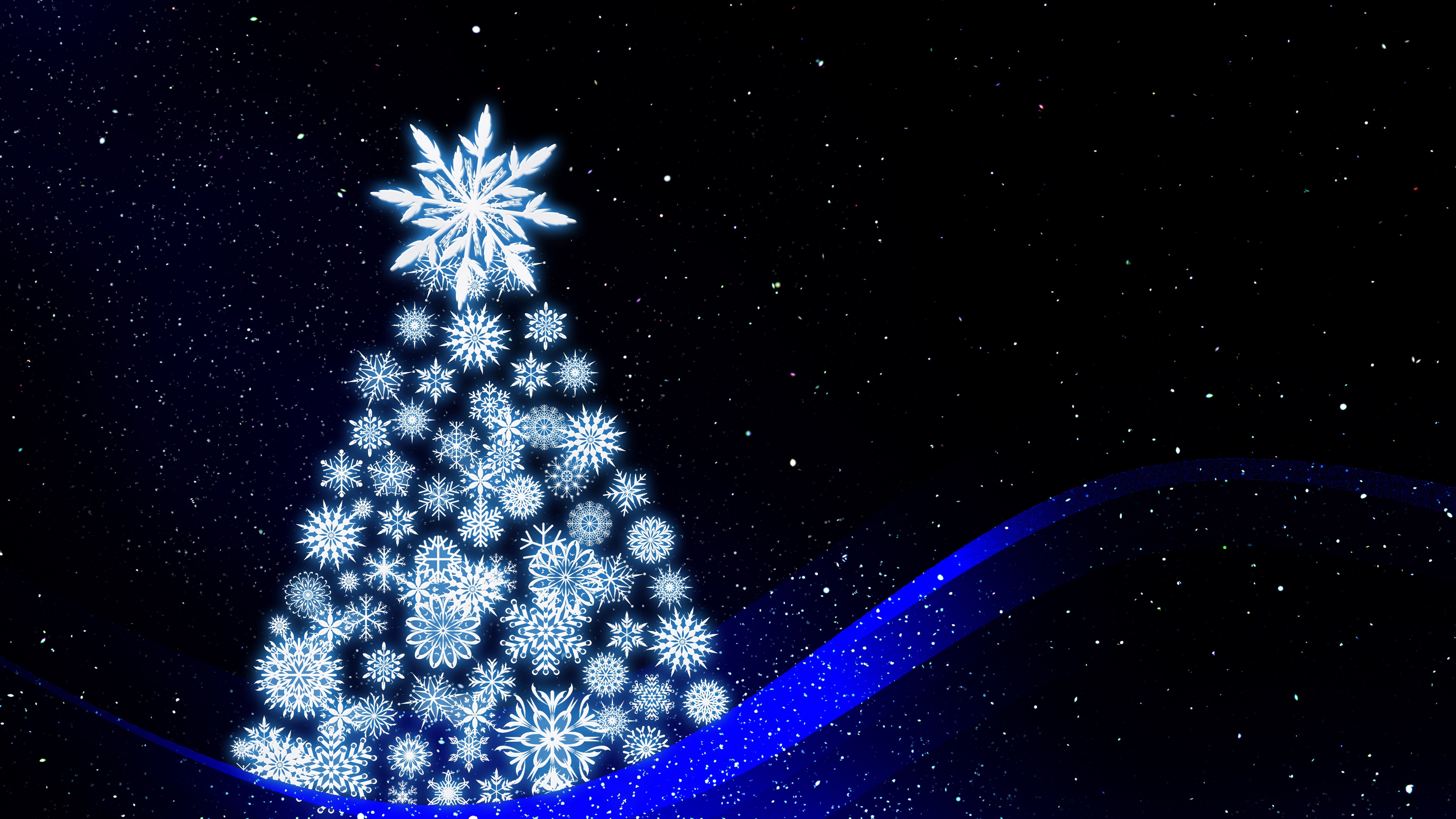 christmas tree art new year 4k 1538344726