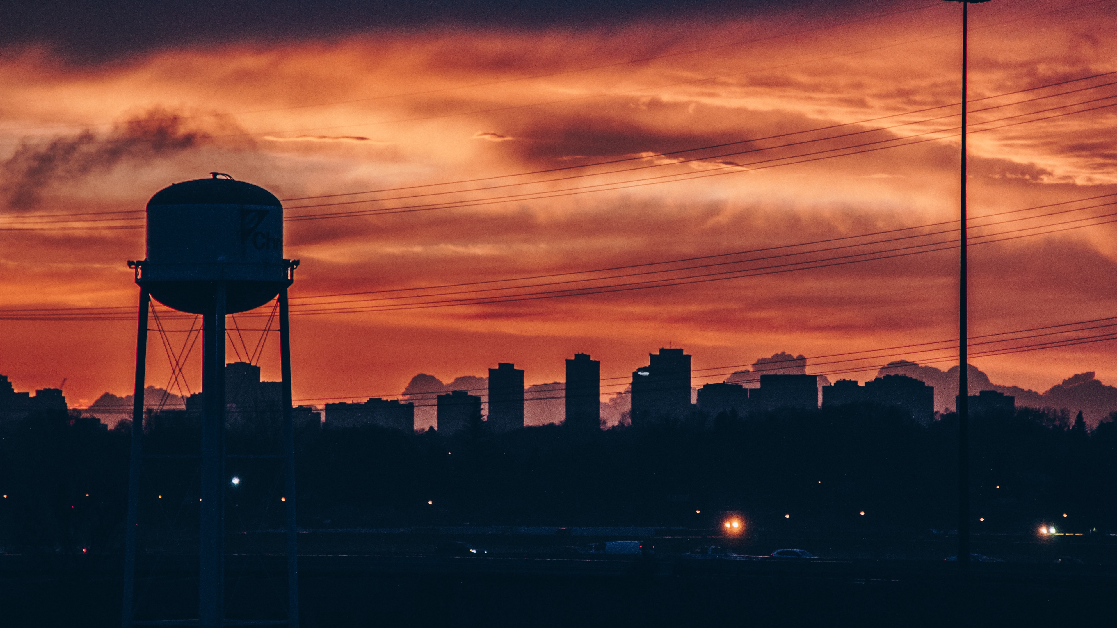 city sunset buildings 4k 1538064896