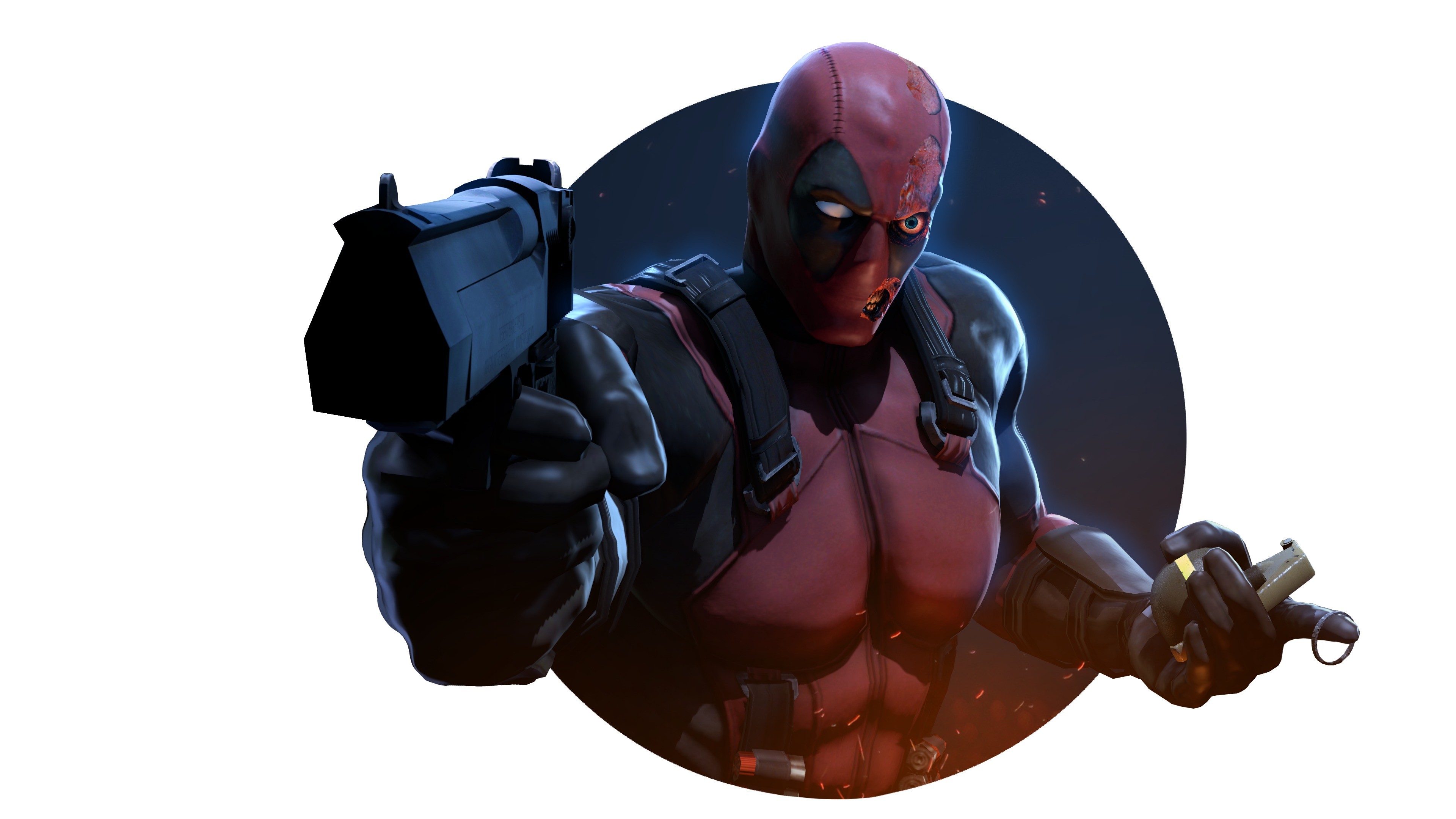 deadpool with gun 4k 1536521833