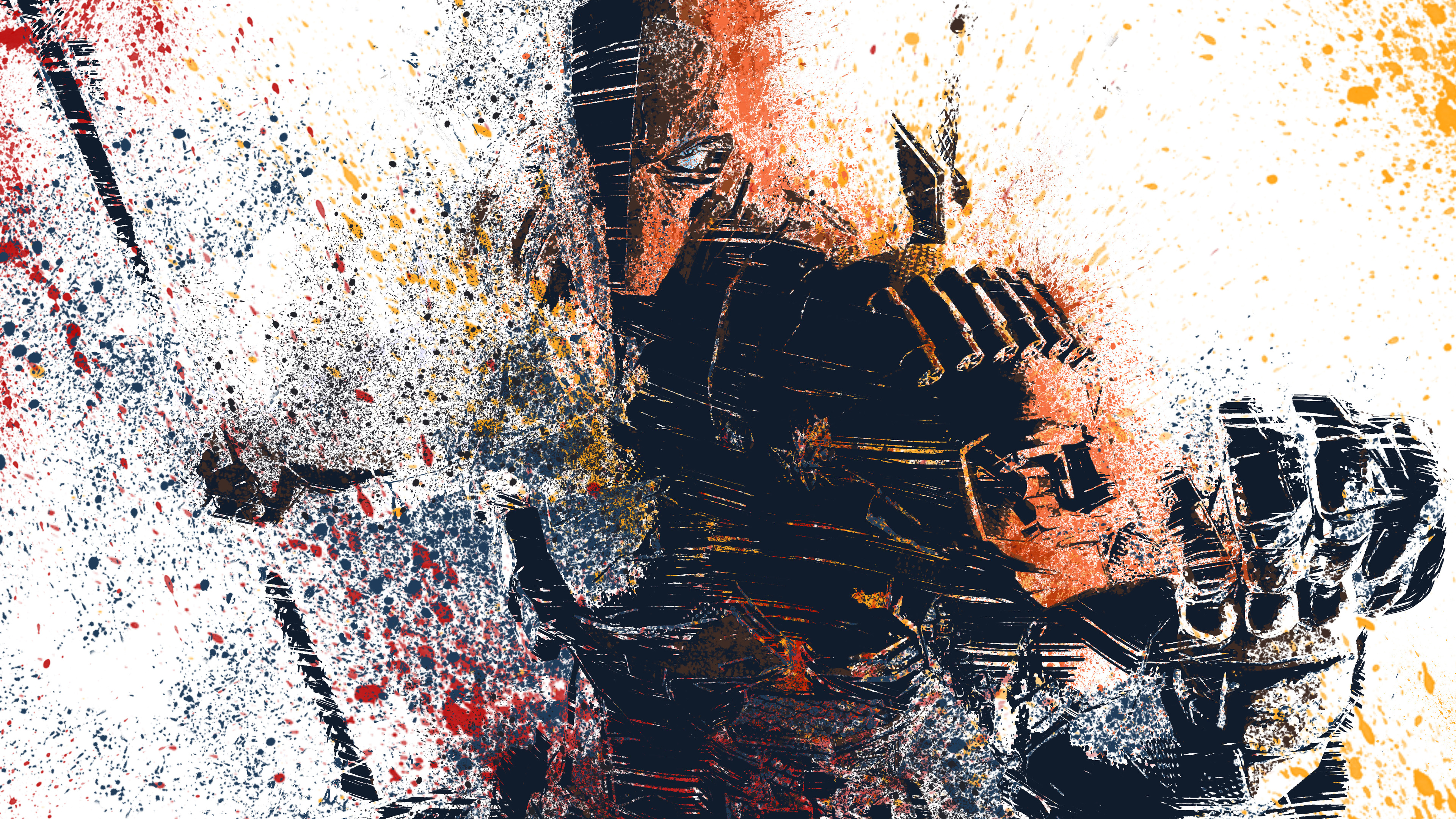 deathstroke splat colours artwork 1536522365