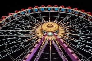 ferris wheel attraction backlight 4k 1538065177