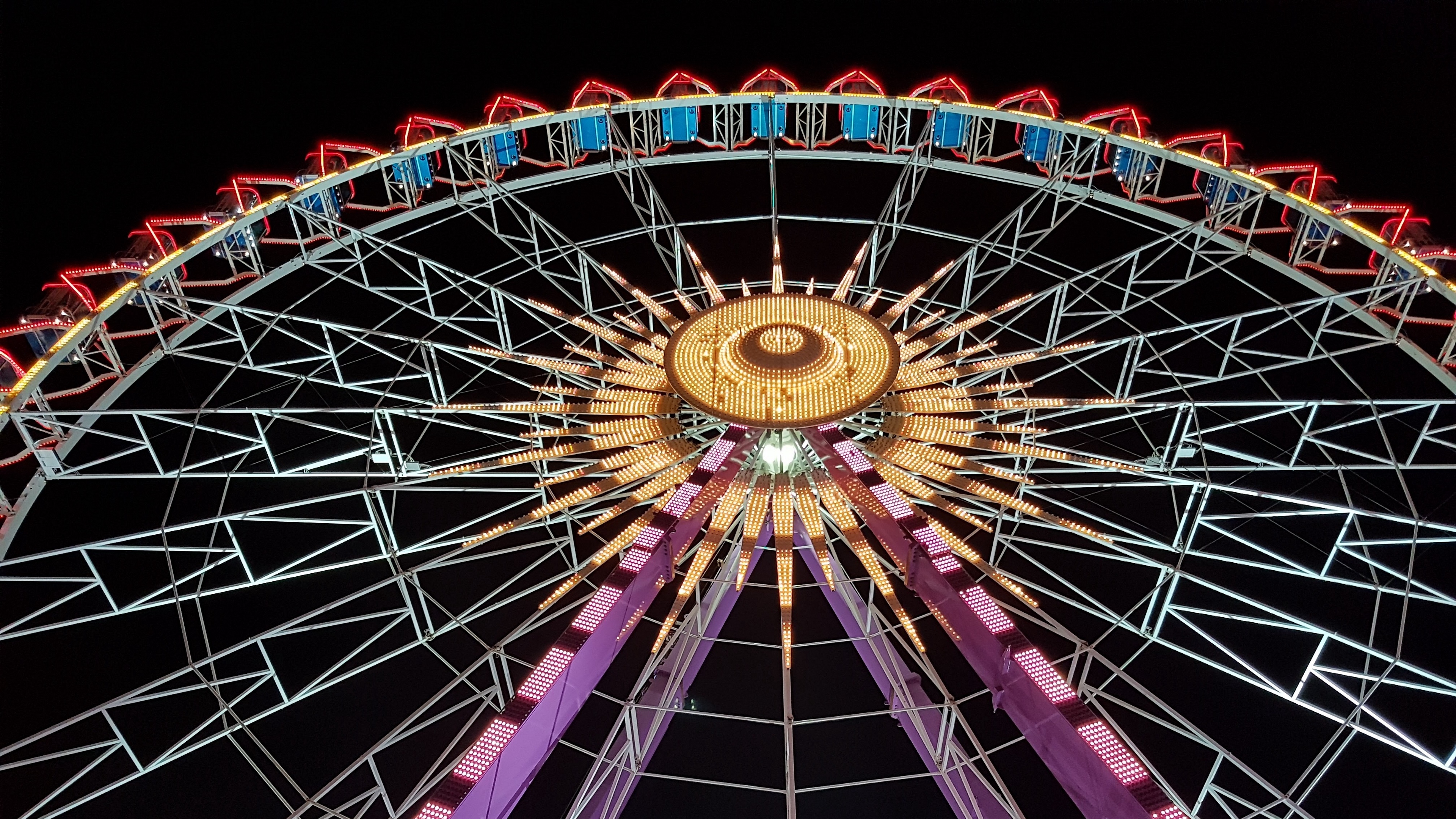 ferris wheel attraction backlight 4k 1538065177