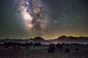 galaxy night starry sky mountains 4k 1536017120