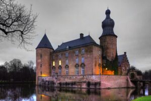 germany castle pond grass beautiful 4k 1538066343