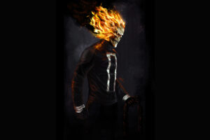 ghost rider 4k art 1536523561