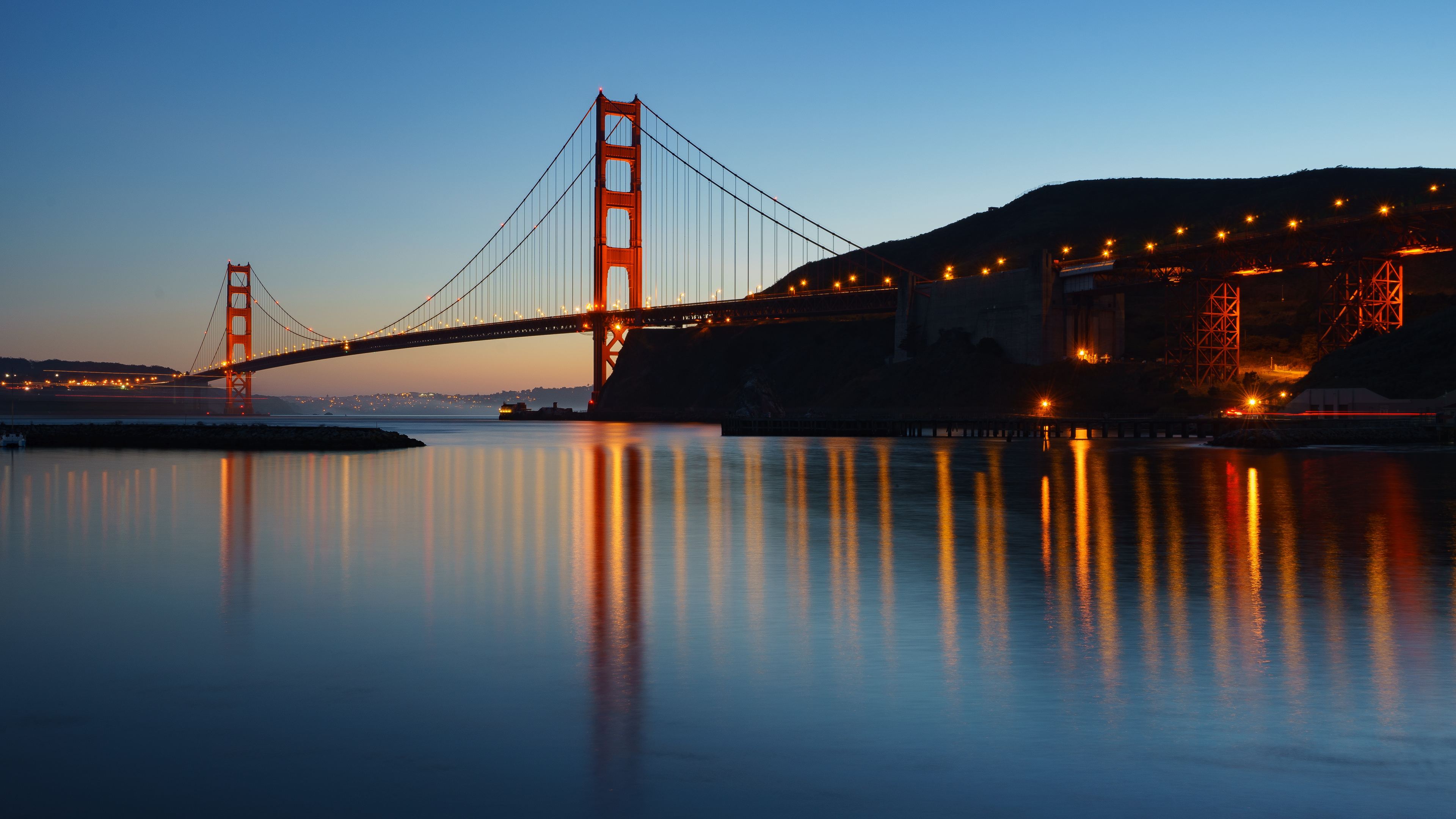 golden gate bridge evening 5k 1538072037