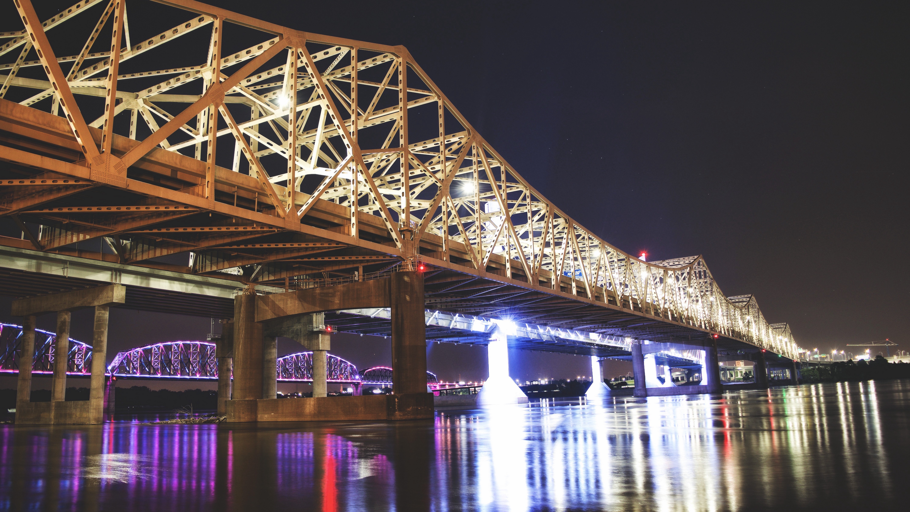 great bridge louisville usa night 4k 1538066175