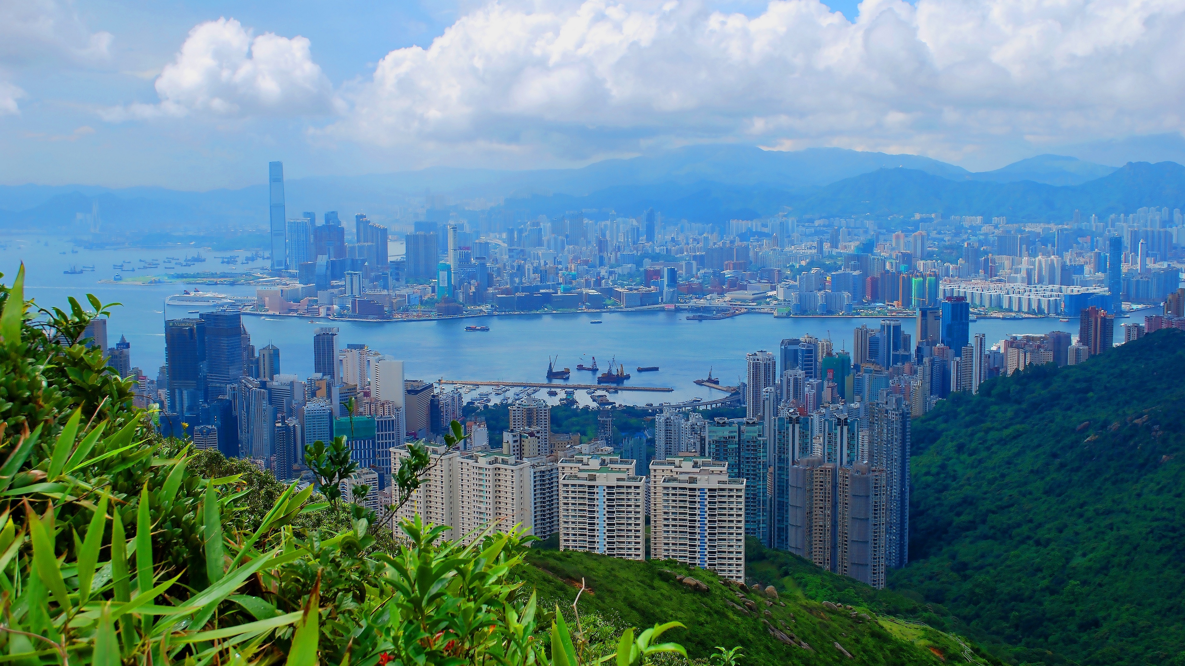 hong kong building top view sky 4k 1538066345