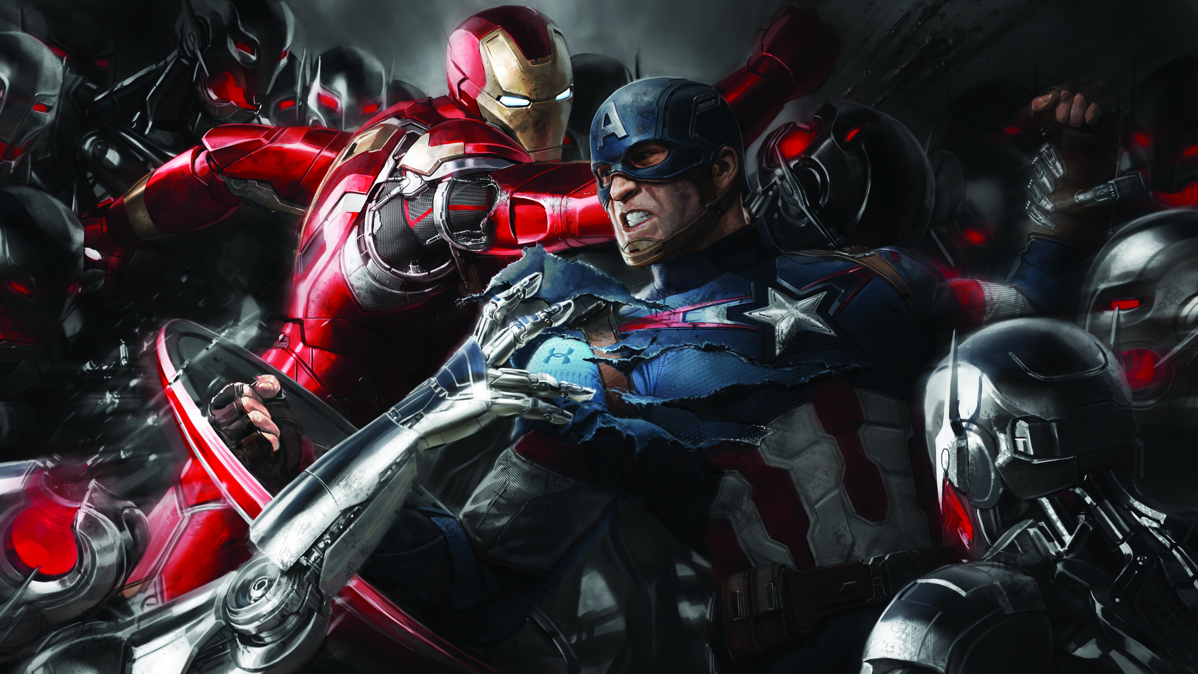 Wallpaper 4k Iron Man And Captain America 5k Artwork 4k Wallpapers