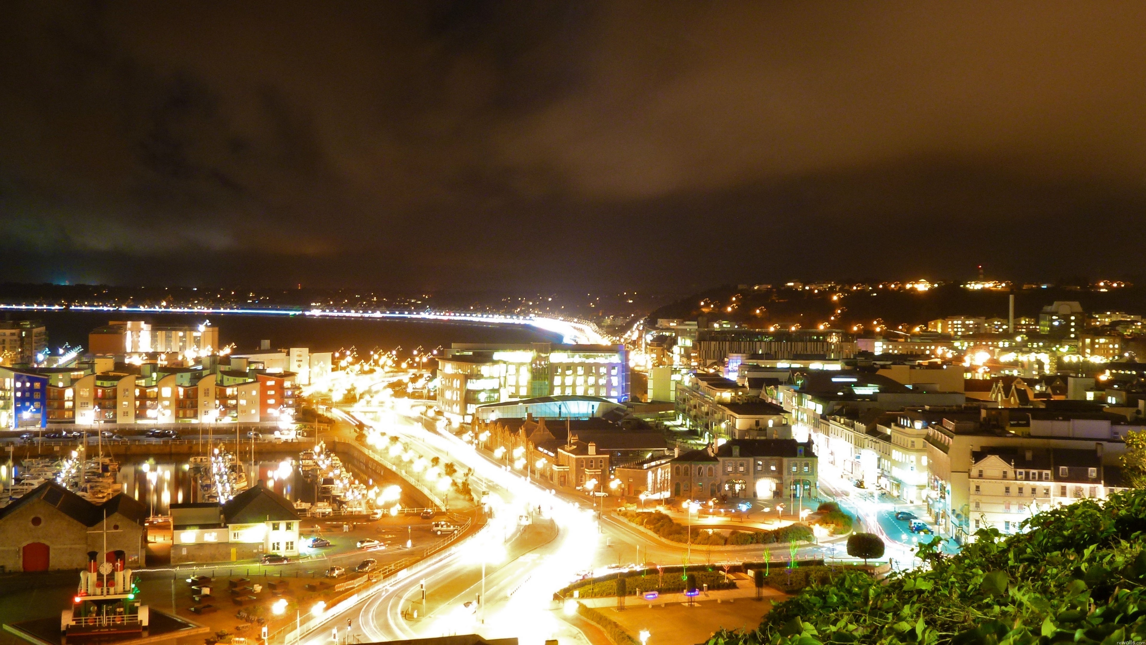 jersey saint helier cityscape night 4k 1538065142