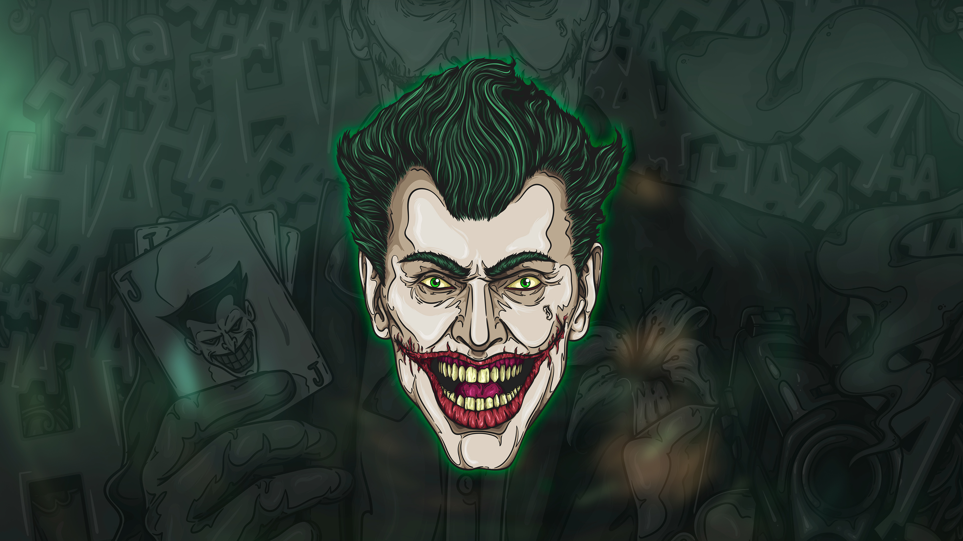 Joker Face  Art supervillain wallpapers  superheroes 