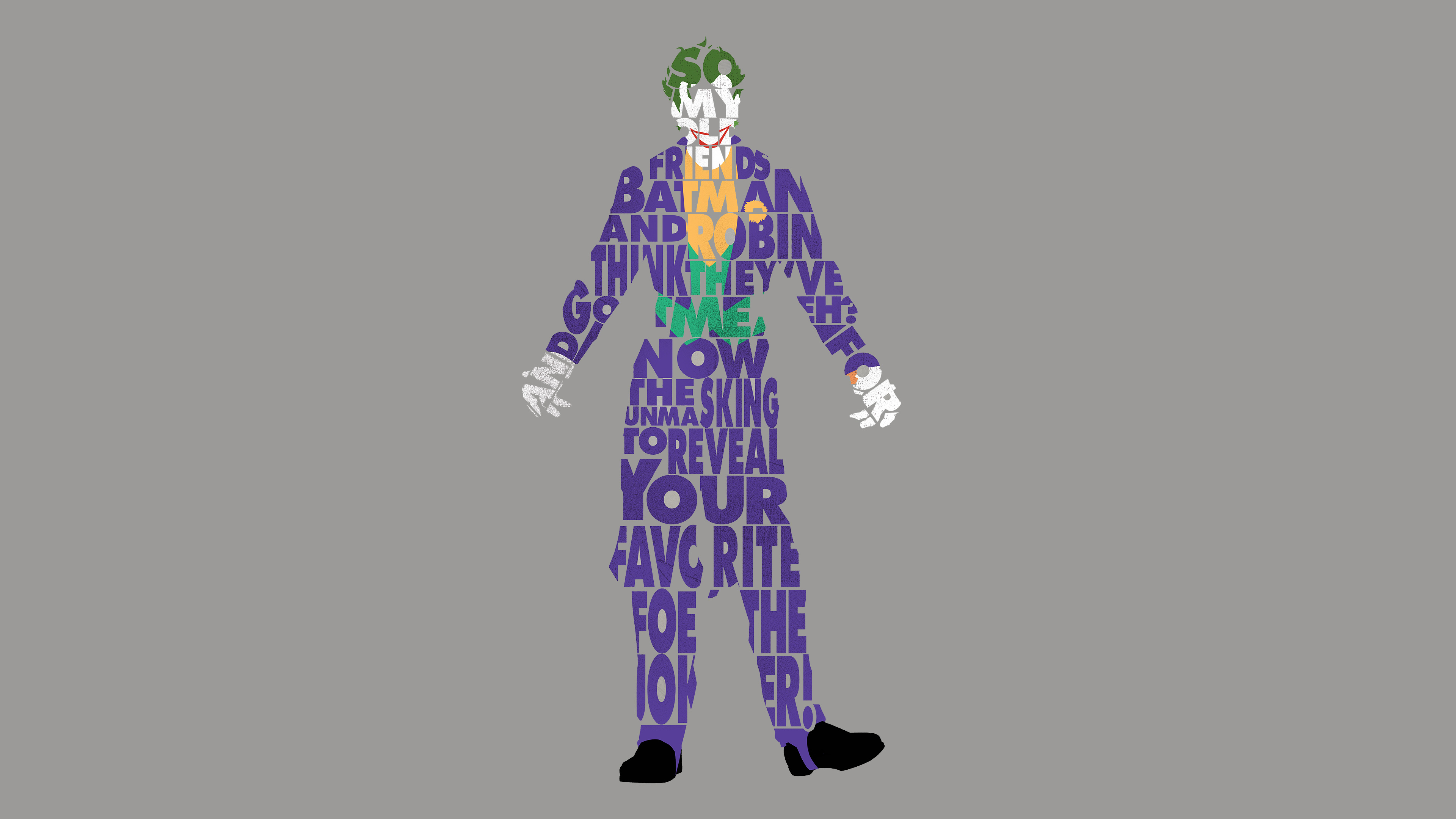 joker typography 4k 1536522467