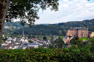 malberg germany architecture buildings trees 4k 1538065009