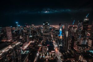 melbourne australia skyscrapers night top view 4k 1538067204