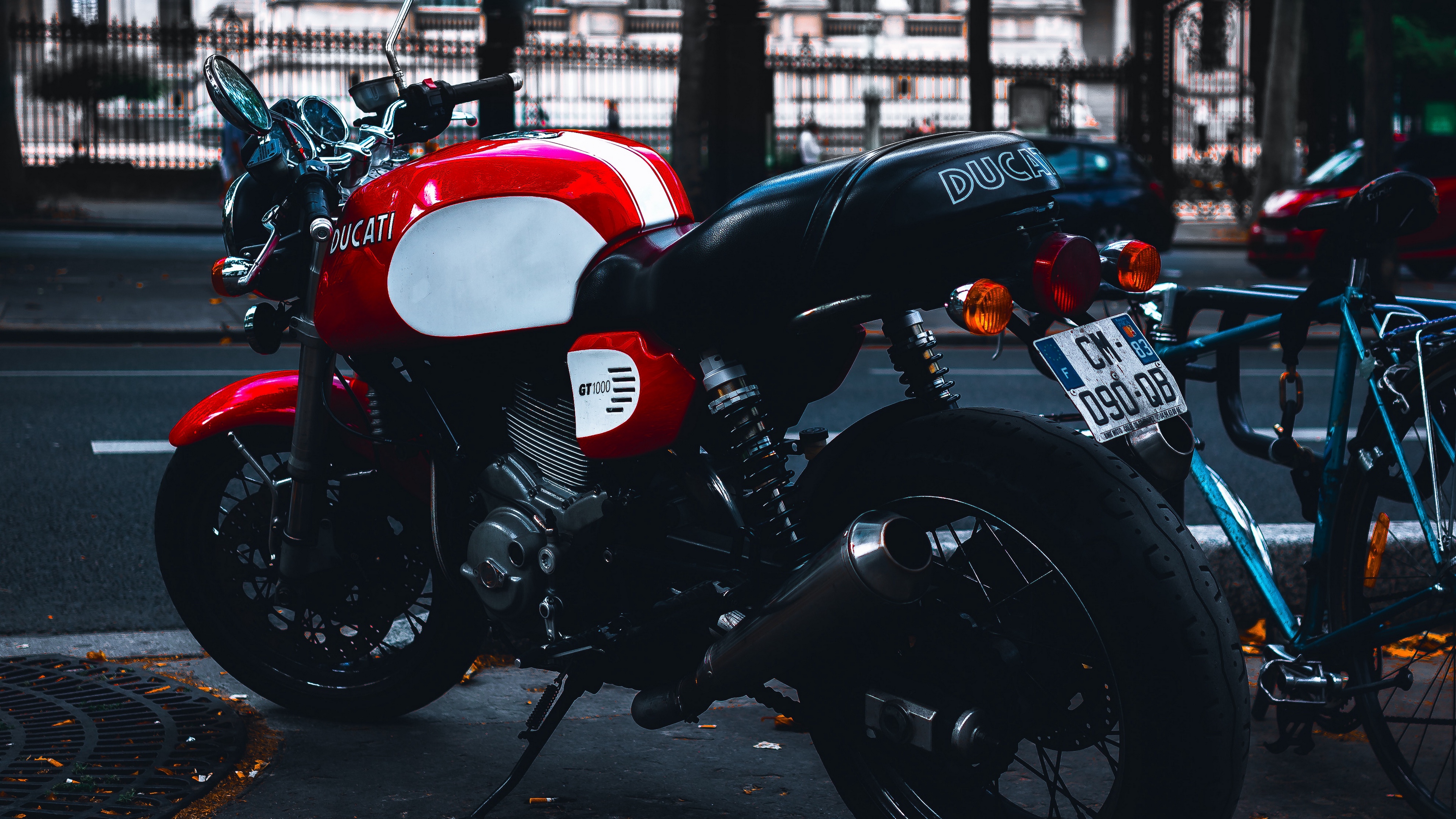 motorcycle side view red street 4k 1536018848