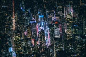 new york dark city night lights buildings view from top 5k 1538070275