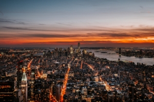 new york night city skyline sky dusk sunset 4k 1538065531