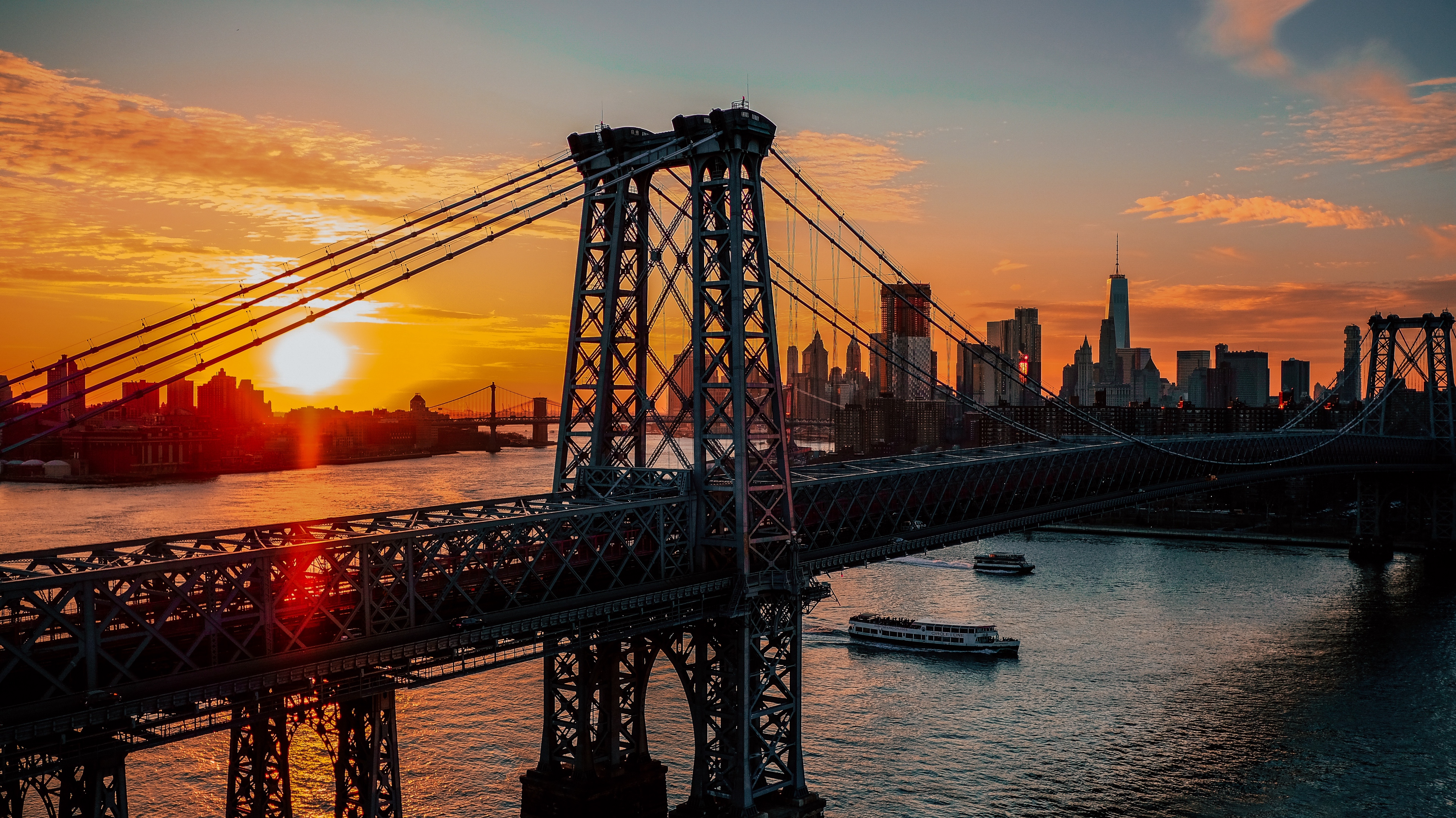 new york usa bridge dawn 4k 1538068144