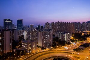 night city skyscrapers top view 4k 1538064967