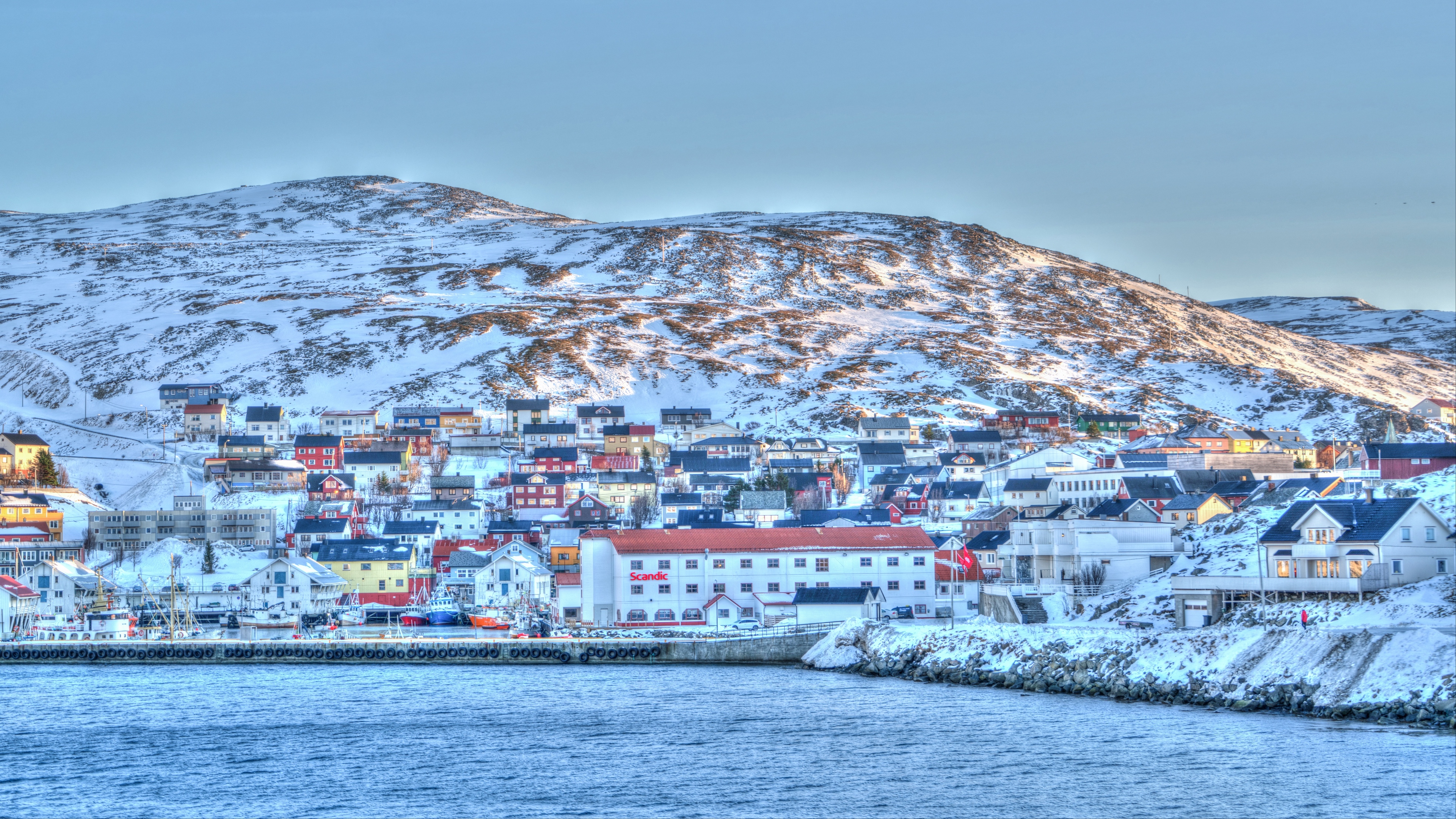 norway coast sea scandinavia harbor 4k 1538065473